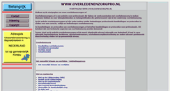 Desktop Screenshot of overledenenzorgpro.nl